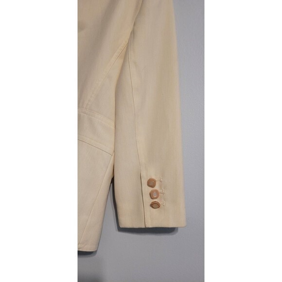 Signature By Larry Levine Women’s Cream One Button Blazer Jacket Size 8 - Picture 3 of 10